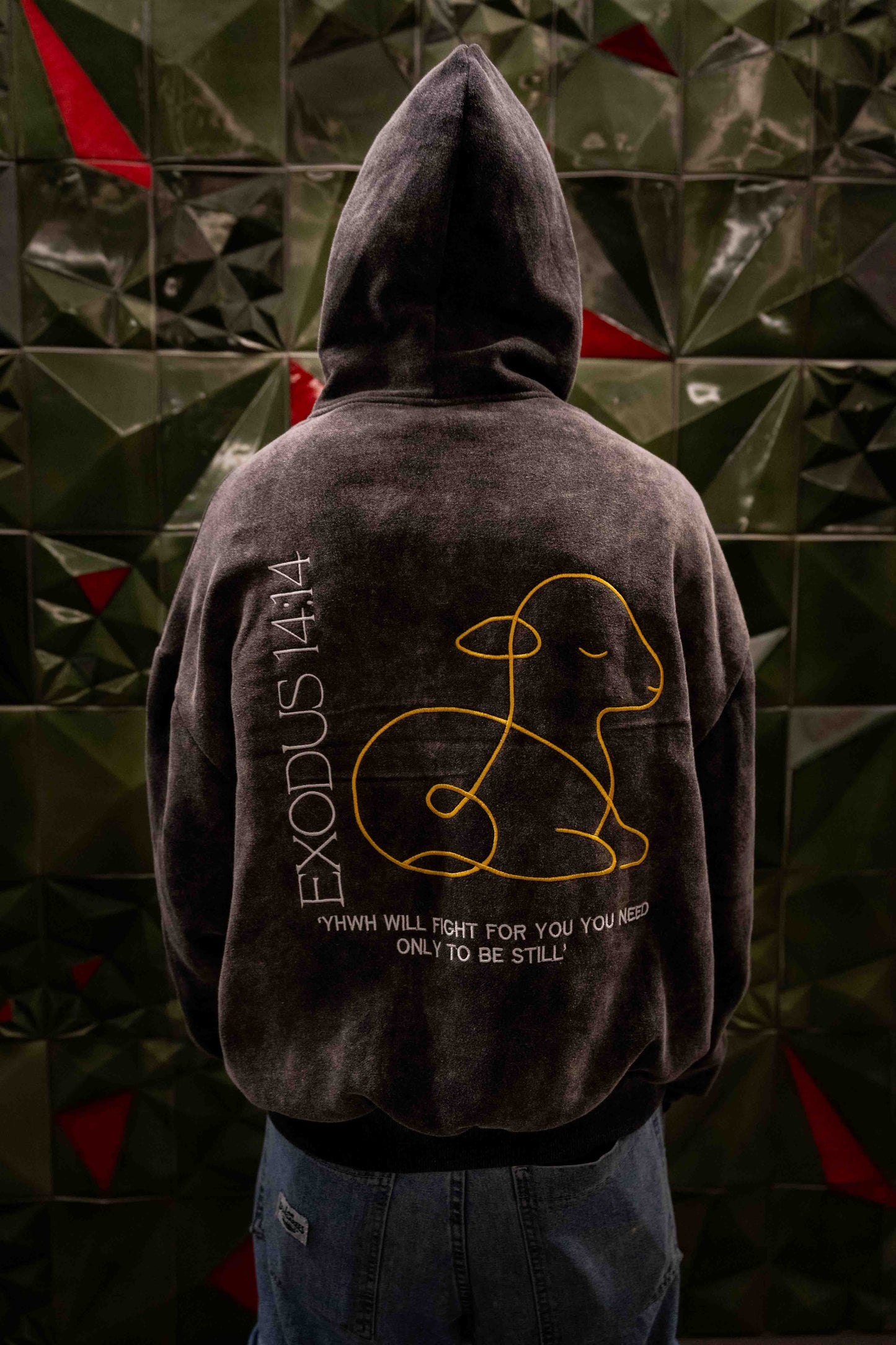 Exodus 14:14 Sweatshirt Hoodie Heavyweight Embroidered Pullover