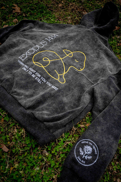 Exodus 14:14 Sweatshirt Hoodie Heavyweight Embroidered Pullover
