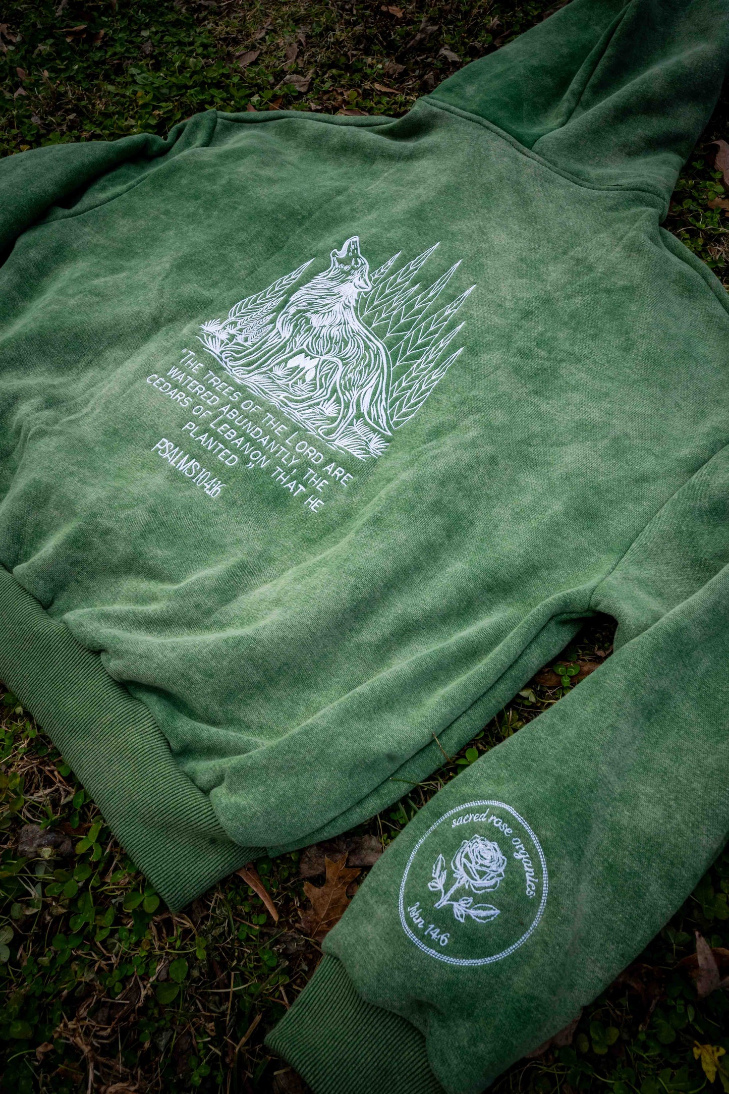 Psalm 104:16 Sweatshirt Hoodie Heavyweight Embroidered Pullover