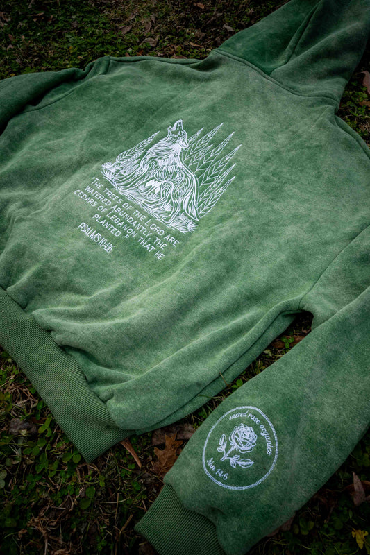 Psalm 104:16 Sweatshirt Hoodie Heavyweight Embroidered Pullover