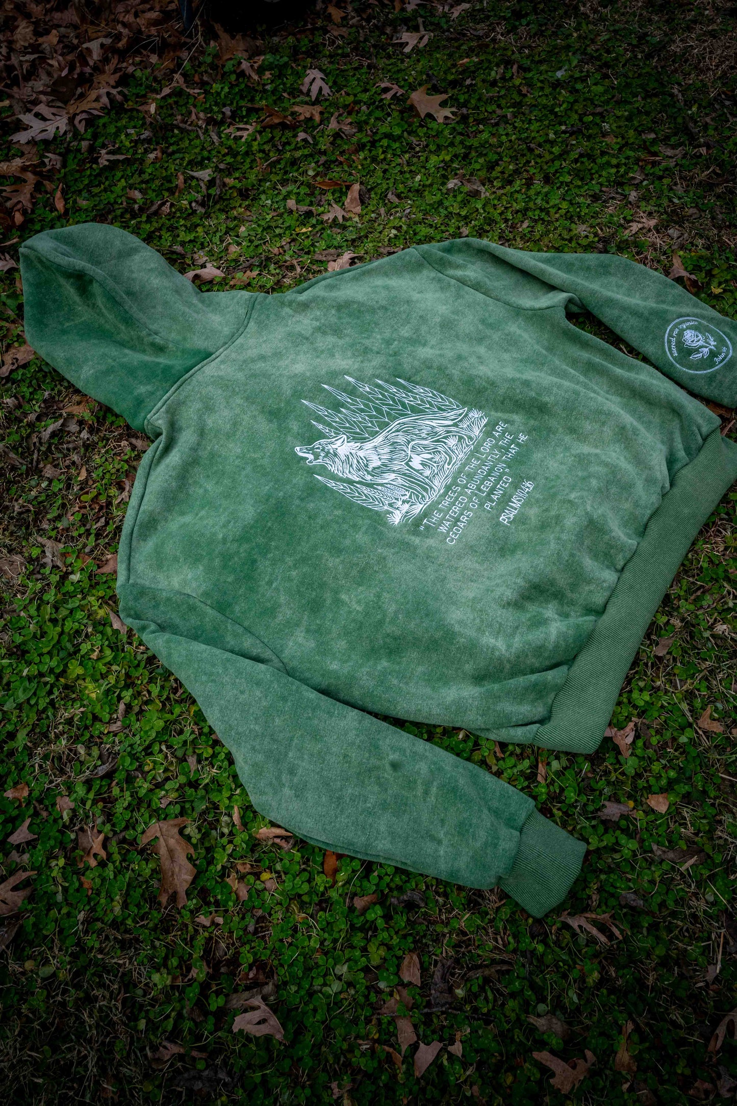 Psalm 104:16 Sweatshirt Hoodie Heavyweight Embroidered Pullover