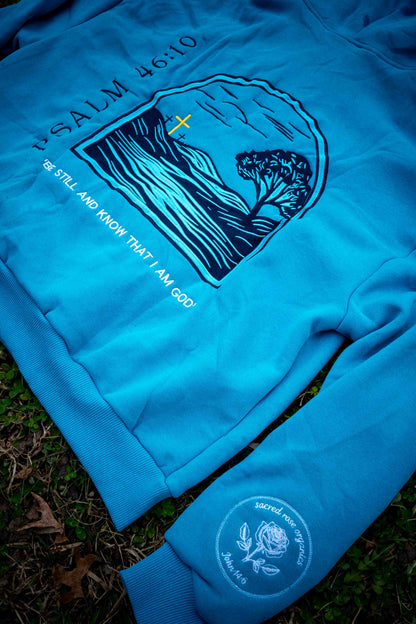 Psalm 46:10 Sweatshirt Hoodie Heavyweight Embroidered Pullover