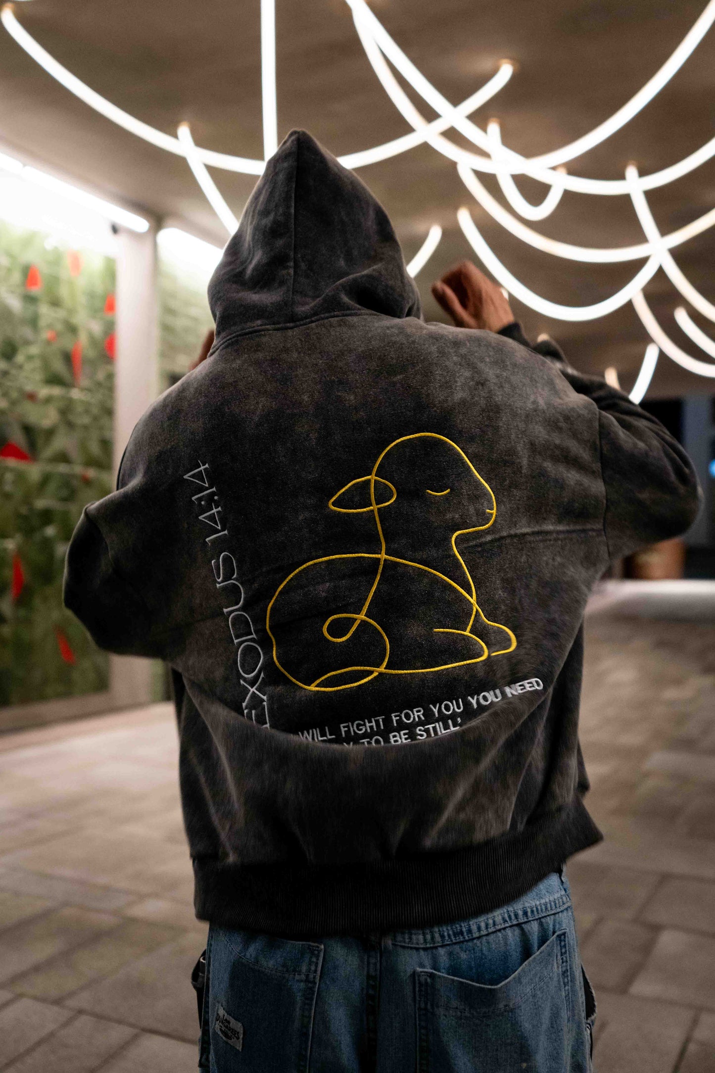 Exodus 14:14 Sweatshirt Hoodie Heavyweight Embroidered Pullover